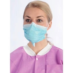 ArchAway Double-Seal Earloop Masks - AQUA 50/Bx. Plastic wire