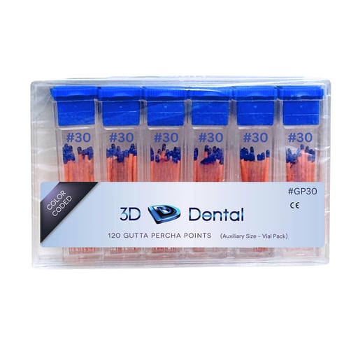 3D Endo Gutta Percha Points, #30,120/Pk