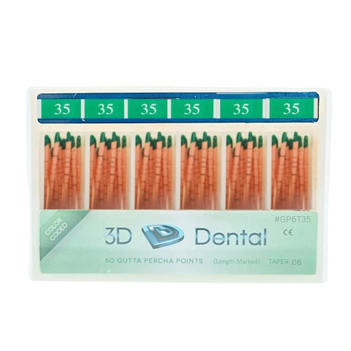 3D Endo Gutta Percha Points, #35, Taper Size 0.06