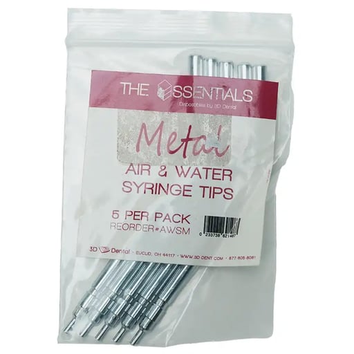 PlastCare USA 2000 Clear Air Water Syringe Tips – Dental Disposable 8 Bags Of 250
