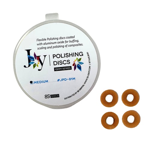 Joy 10mm Polishing Disc, Medium, 85/Pk. Flexible 