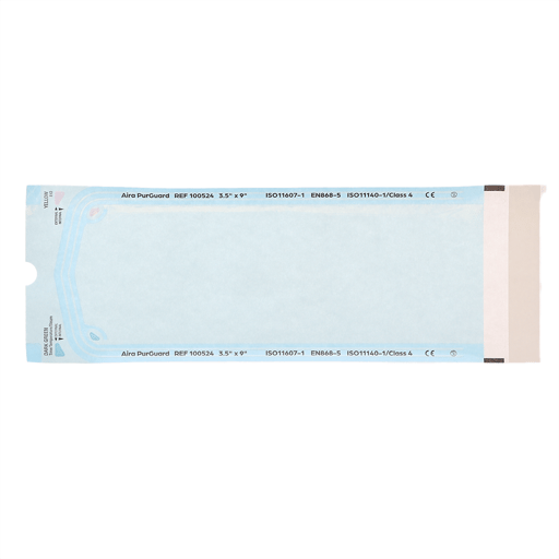 Aira 3.50" x 9" Paper/Blue Film Self-Sealing Ster