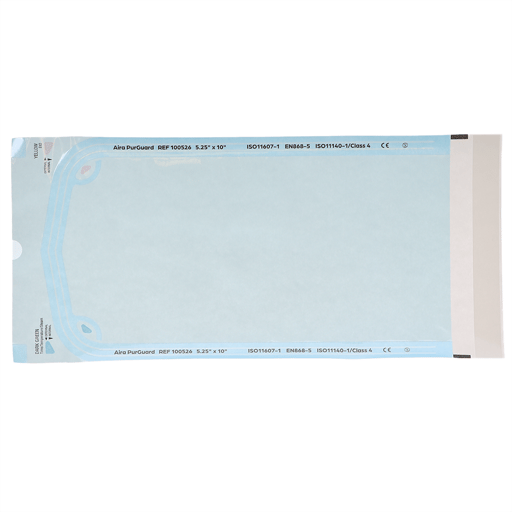 Aira 5.25" x 10" Paper/Blue Film Self-Sealing Ste