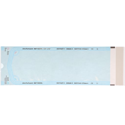 Aira 3.50" x 10" Paper/Blue Film Self-Sealing Ste
