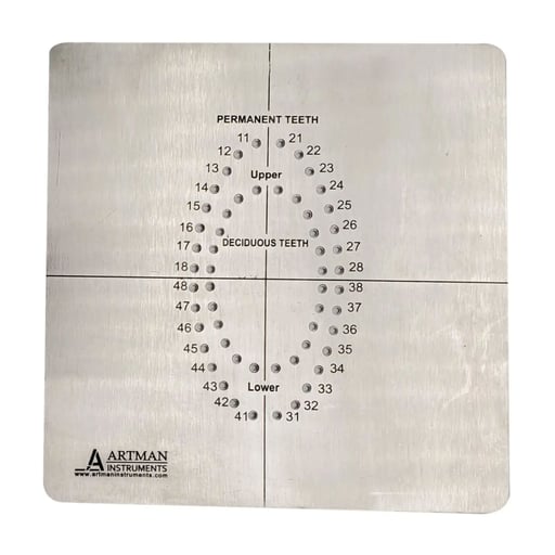 Artman Instruments Rubber Dam Template for Hole P