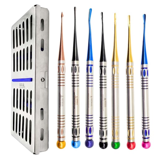 Artman Instruments Mini Root Elevators Set. Inclu