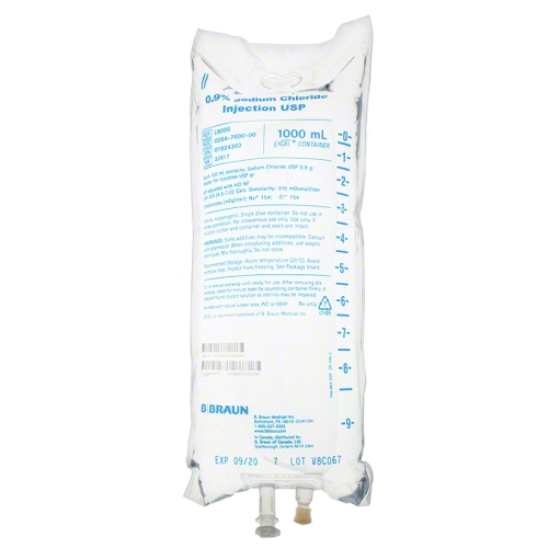 B. Braun 0.9% Sodium Chloride Solution Injection,