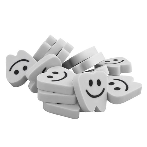BADER Yellow Smiley Face Fun Eraser, Assorted, 20/Pk | Net32
