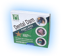 Hygenic 6" x 6" Medium Green Rubber Dental Dam, P