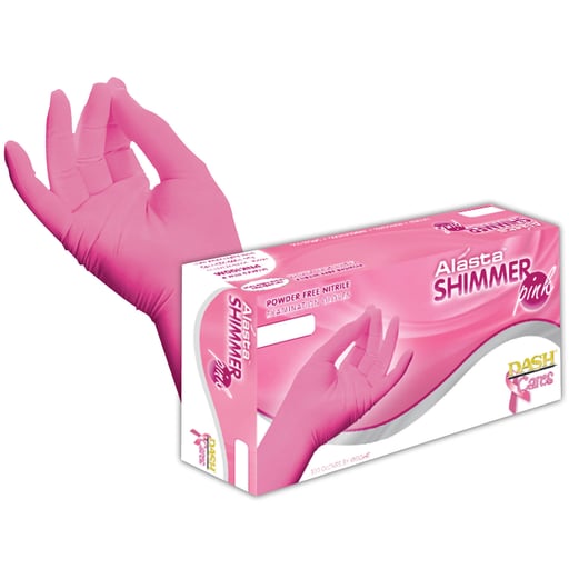 Alasta Shimmer Nitrile Exam Gloves Non-Sterile, P