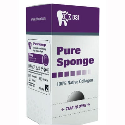 Pure Sponge 10mm x 20mm Collagen Big Plug, 10/Bx.
