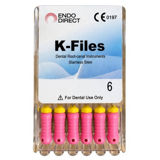 ProShape Stainless Steel K-File, 21mm Size 6, 6/P