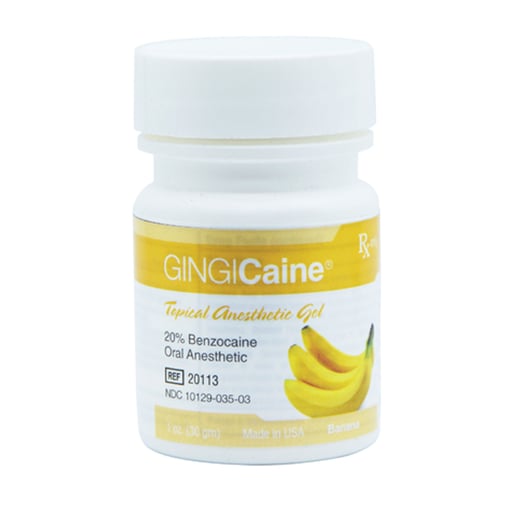 Gingicaine Topical Anesthetic Gel in Syringe. 20 x 1.2 ml