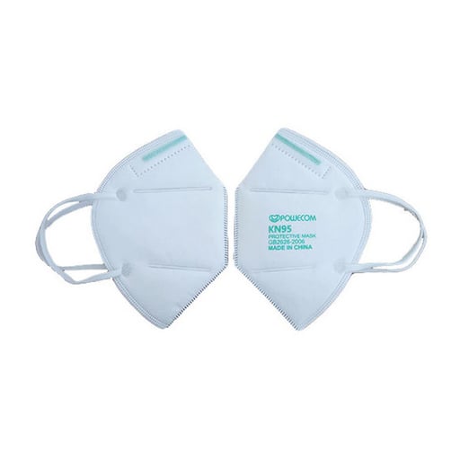 Powecom KN95 Mask, White, 10/Box