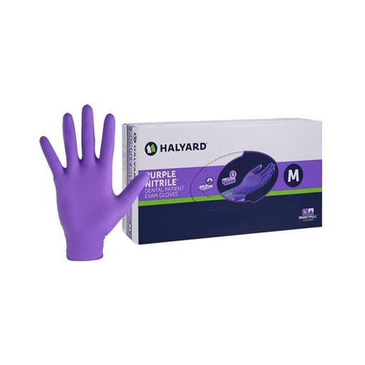 Purple Nitrile Powder-Free Gloves, Small, 100/Box | Net32