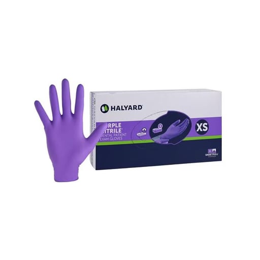 Purple Nitrile Powder-Free Gloves, Small, 100/Box | Net32