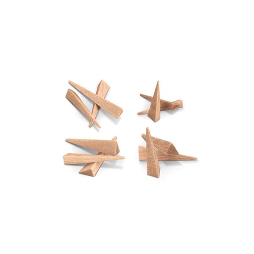 House Brand Assorted Triangular Wood Wedges, Pack