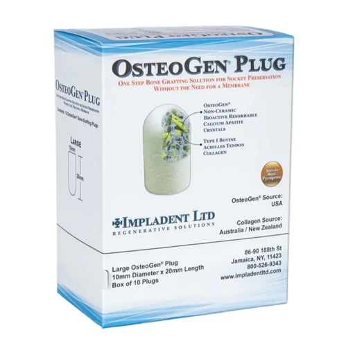OsteoGen 10mm x 20mm Large Bone Grafting Plug, 10