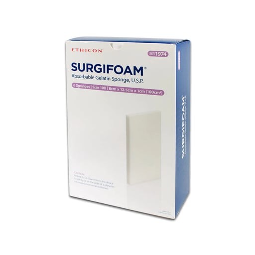 Surgifoam Absorbable Hemostatic Gelatin Sponge, 8