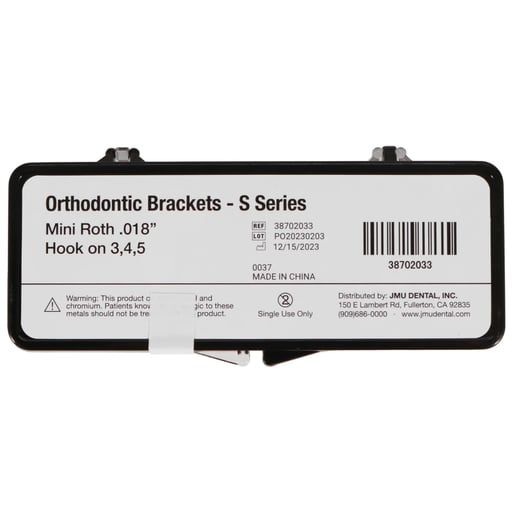 JMU Mini Roth Brackets, S Series (MIM), 0.018", 2