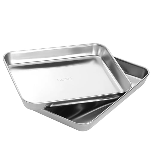 JMU 10.24" x 7.87" x 1.18" Flat Tray, 2/Pk