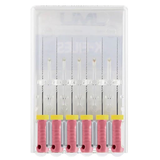 JMU Stainless Steel K-Files, 31mm, #06 Pink, 6/Pk