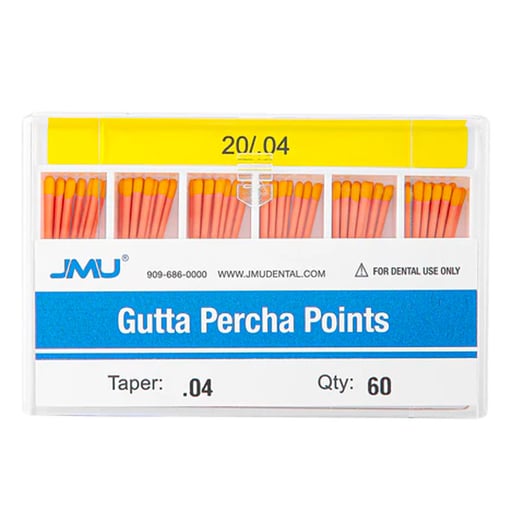 JMU Gutta Percha Points, #20, Taper Size 0.04, 60
