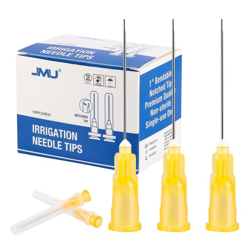 JMU 25 ga Bendable Irrigation Needle Tips, Orange