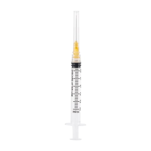 JMU 25 ga Irrigation syringe with Tips, Orange, N