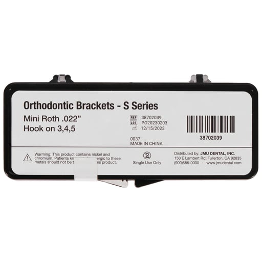 JMU Mini Roth Brackets, S Series (MIM), 0.022", 2