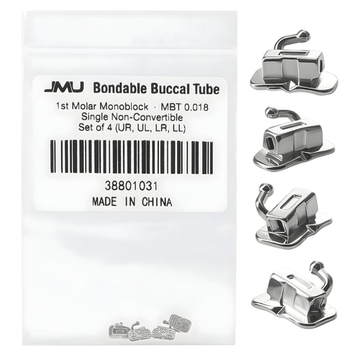 JMU Bondable 1st Molar Buccal Tubes, MBT 0.018, M