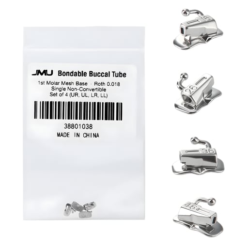 JMU Bondable 1st Molar Buccal Tubes, Roth 0.018, 