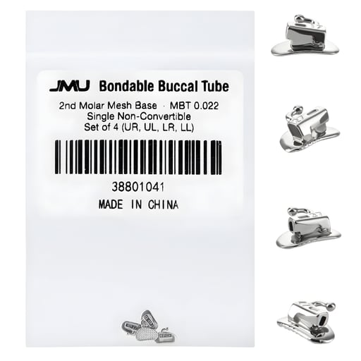 JMU Bondable 2nd Molar Buccal Tubes, MBT 0.022, M