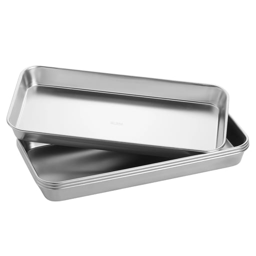 JMU 8.74" x 4.49" x 0.87" Flat Tray, 4/Pk