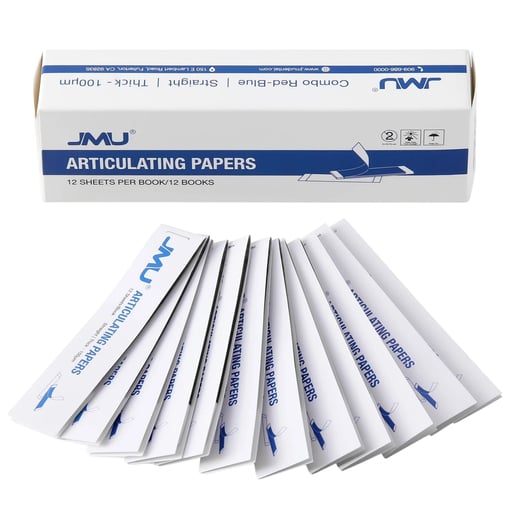 JMU Articulating Papers, Straight Shape. Blue/Red