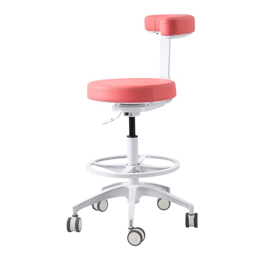 JMU Dental Assistant Stool, Pink, 1/Pk