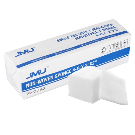 Non-Woven Gauzes, Non-Sterile, 4-Ply, 2 x 2, 5000/Pk, 100202