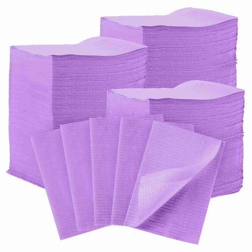 JMU 13" x 18" Patient Bibs, 3-Ply Paper/1-Ply Pol