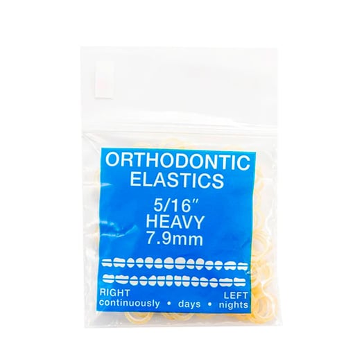 JMU Orthodontic Latex Elastics, Heavy 5/16", Yell