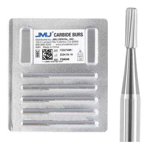 JMU FG #245 Amalgam Prep Carbide Burs, 5/Pk