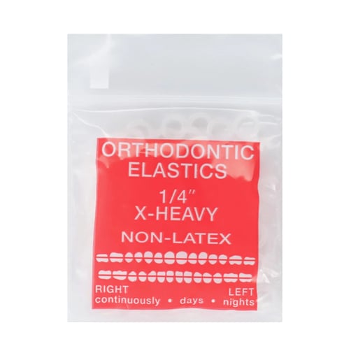 JMU Intraoral Latex-Free Elastics, Extra Heavy, 1