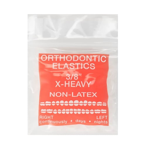 JMU Intraoral Latex-Free Elastics, Extra Heavy, 3