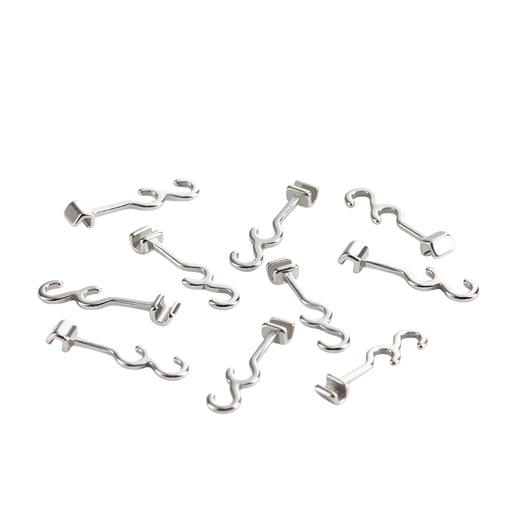 JMU Sliding Long Curved Crimpable Hooks, Right, 7