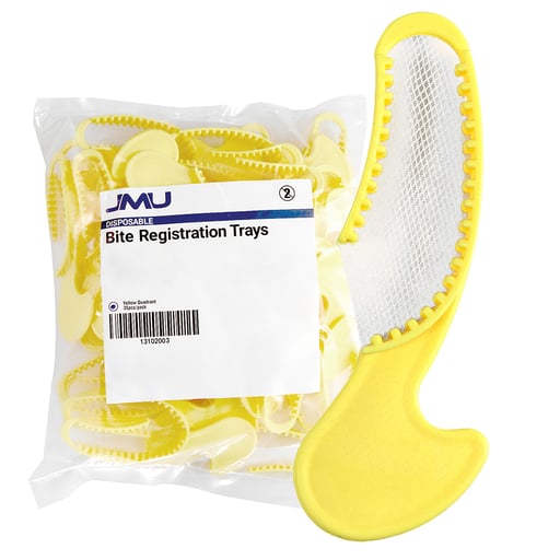 JMU Disposable Dental Bite Registration Trays, Ye