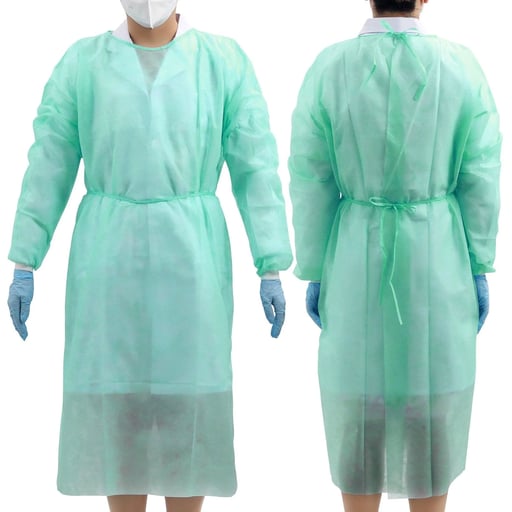 JMU Disposable Isolation Gowns with Knitted Cuff,
