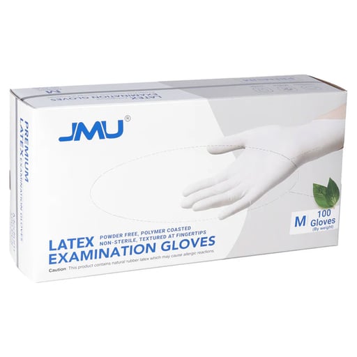 JMU Latex Powder-free Examination Gloves, Non-Ste