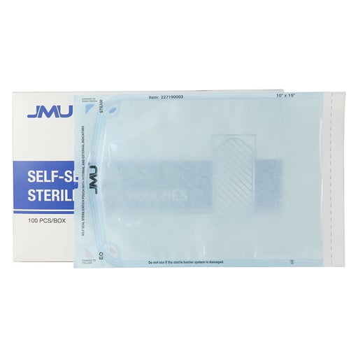 JMU 10" x 15" (8.9" x 12.36") Self-Sealing Steril