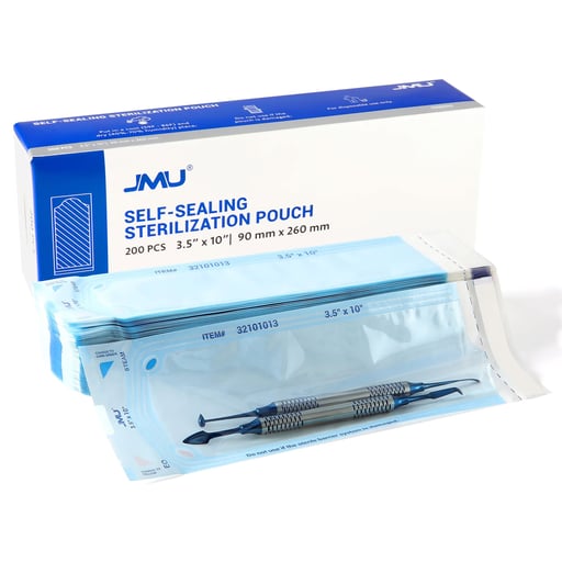 JMU Self-Sealing Sterilization Pouch, 3.50" x 10"