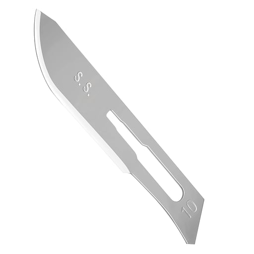 JMU #10 Stainless Steel Surgical Blade, Sterile, 