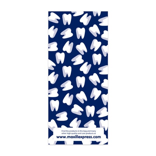 maxill Paper Loot Bag, 3.93" x 9.05", Teeth Patte